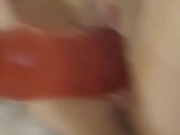 Dirty slut fucks herself w/ huge thick dildo 2/16