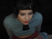 Innocent teen Hates Cumshots & Gags on Cum After Giving Deepthroat Blowjob & Sloppy Handjob Aheago