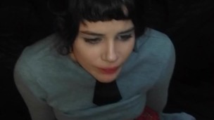 Innocent teen Hates Cumshots & Gags on Cum After Giving Deepthroat Blowjob & Sloppy Handjob Aheago