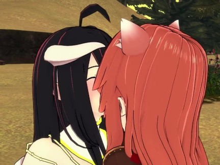 An awesome isekai adventure with Albedo and Raphtalia (3D Hentai) (Overlord) (Shield Hero)