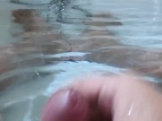 boy masturbates in hotel bathtub