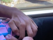 Risky Handjob on Public Bus - Cum on Hands + Post Cum Play! 15/16