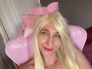 EAT MY WET HAIRY PUSSY JOI by cute blonde big clit amateur jerk off instructions