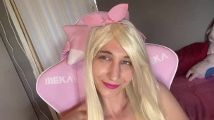EAT MY WET HAIRY PUSSY JOI by cute blonde big clit amateur jerk off instructions