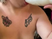 Taking dog toy in the mouth 6/16