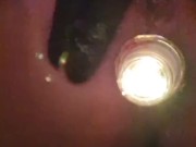 Fully analy inserted led buttplug 