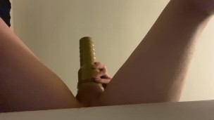 2 pocket pussies 2 cumshots