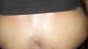 Anal training and creampie with dildo