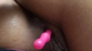 Fucking my tight ass with my black toy