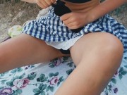 Sea, beach, masrurbation, glass dildo 10/16