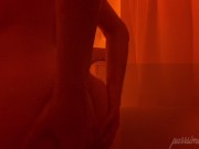 Cutie is having a bath and scrubbing (homemade) 12/16