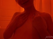 Cutie is having a bath and scrubbing (homemade) 15/16