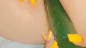 Big cucumber in my ass so i slave my self
