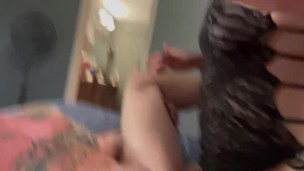 Lay my muscular bitch on his back and give him mommy’s cock