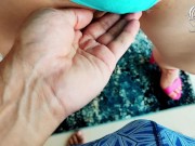 Footjob in hot pink high heels 9/16