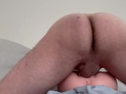 Cumming hard on my fake pussy