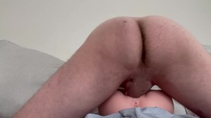 Cumming hard on my fake pussy