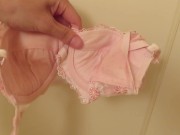Piss-covered pink bra!!
