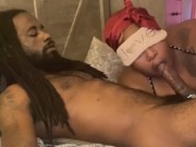 EBONY SWALLOWS BEEFY SAUSAGE IN THE MORNING FOR BREAKFAST!!!! 10/16