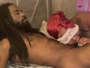 EBONY SWALLOWS BEEFY SAUSAGE IN THE MORNING FOR BREAKFAST!!!! 6/16