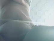 Doggystyle view from below .Creampie finish 15/16