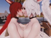 [FFXIV] Miqo'te Yuri Kiss test animation