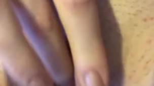 Close up, blonde fingering herself deep, SQUIRTING ORGASM from clit rubbing. TIGHT PUSSY 
