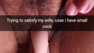 Thats the only way i can satisfy my wife, because i have small dick - Humiliation Cuck Captions