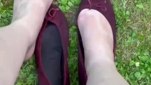 Public Fetish Sexy Ballerina Feet 