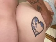 Tattooed couple’s quickie kitchen creampie 11/16