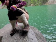 Turquoise Lake With Golden Waterfalls Nerdy Faery Outdoor Adventures 13/16