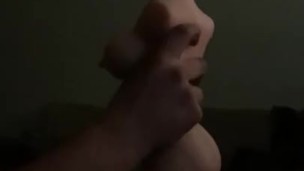 Watching porn and fucking tight slut doll!