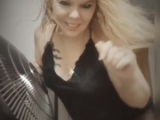 Cooling off before work. Getting ready for appointments 7/16