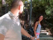 Russian whore served 4 strangers dicks on the beach