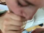 Petite gf sucking and fucking with a hard squirt at the end  2/16