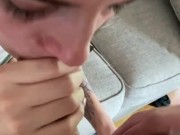 Petite gf sucking and fucking with a hard squirt at the end  3/16