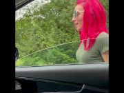 Roadside slut Layla sucks and fucks me