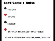 CARD GAME FOOTJOB