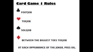 CARD GAME FOOTJOB