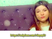 NSFW Red-haired girl plays with dildo on camera