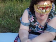 Russian naughty MILF fucked outdoor on the countryside 12/16