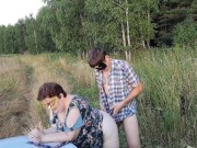 Russian naughty MILF fucked outdoor on the countryside 15/16