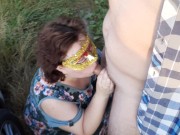 Russian naughty MILF fucked outdoor on the countryside