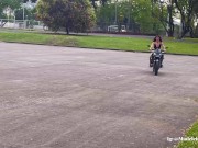 I learn to drive a motorcycle while my teacher controls my lush until I cum 5/16