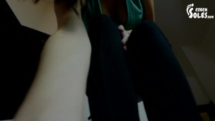 Giantess huge feet domination (POV foot domination, giant feet, crushing, trampling POV, big feet)
