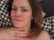 Horny MILF shakes her ass on the balcony, fucks herself with a dildo, squirting 16/16