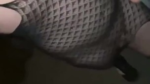 Taking a walk in my fishnets