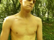 Naked walk in the woods with monster cumshot  4/16