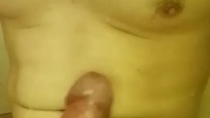 Big cock cumming in the shower