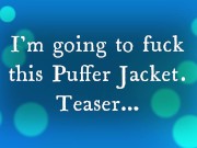 Puffer Jacket Fetish Guy Fucks Huge Shiny Coat. Humping on Bed. 1/16